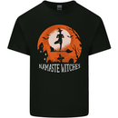 Namaste Witches Funny Halloween Yoga Mens Cotton T-Shirt Tee Top Black