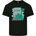 Nanny-saurus Funny Dinosaur Grandkids Mens Cotton T-Shirt Tee Top Black