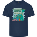 Nanny-saurus Funny Dinosaur Grandkids Mens Cotton T-Shirt Tee Top Navy Blue