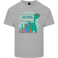 Nanny-saurus Funny Dinosaur Grandkids Mens Cotton T-Shirt Tee Top Sports Grey