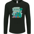 Nanny-saurus Funny Dinosaur Grandkids Mens Long Sleeve T-Shirt Black