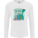 Nanny-saurus Funny Dinosaur Grandkids Mens Long Sleeve T-Shirt White