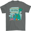 Nanny-saurus Funny Dinosaur Grandkids Mens T-Shirt 100% Cotton Charcoal