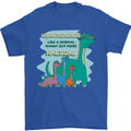Nanny-saurus Funny Dinosaur Grandkids Mens T-Shirt 100% Cotton Royal Blue