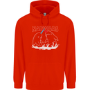 Narwars Narwhal Parody Whale Childrens Kids Hoodie Bright Red