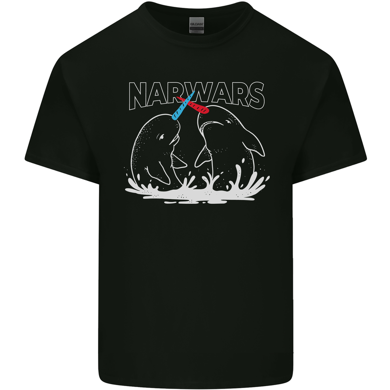 Narwars Narwhal Parody Whale Kids T-Shirt Childrens Black