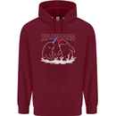 Narwars Narwhal Parody Whale Mens 80% Cotton Hoodie Maroon