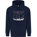Narwars Narwhal Parody Whale Mens 80% Cotton Hoodie Navy Blue