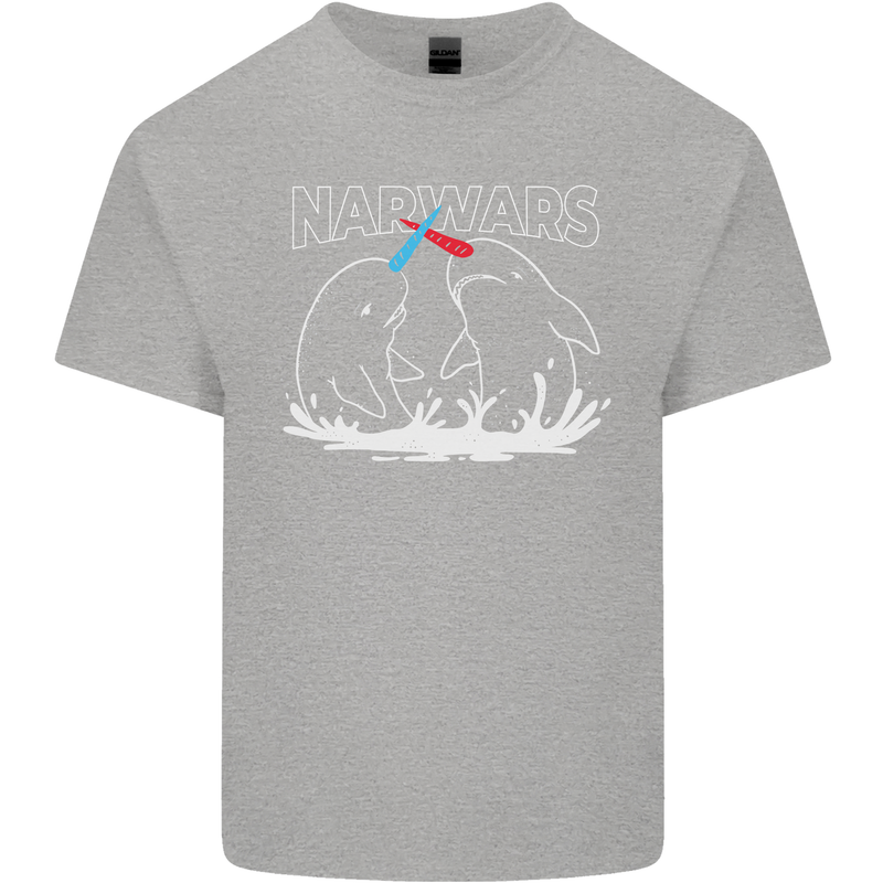 Narwars Narwhal Parody Whale Mens Cotton T-Shirt Tee Top Sports Grey