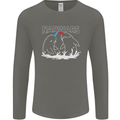 Narwars Narwhal Parody Whale Mens Long Sleeve T-Shirt Charcoal
