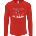 Narwars Narwhal Parody Whale Mens Long Sleeve T-Shirt Red