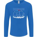 Narwars Narwhal Parody Whale Mens Long Sleeve T-Shirt Royal Blue