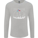 Narwars Narwhal Parody Whale Mens Long Sleeve T-Shirt Sports Grey