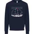 Narwars Narwhal Parody Whale Mens Sweatshirt Jumper Navy Blue