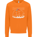 Narwars Narwhal Parody Whale Mens Sweatshirt Jumper Orange
