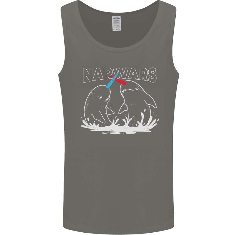 Narwars Narwhal Parody Whale Mens Vest Tank Top Charcoal