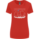 Narwars Narwhal Parody Whale Womens Wider Cut T-Shirt Red