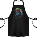 Native American Demon Indian Biker Cotton Apron 100% Organic Black