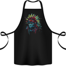Native American Demon Indian Biker Cotton Apron 100% Organic Black
