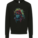 Native American Demon Indian Biker Kids Sweatshirt Jumper Black