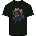 Native American Demon Indian Biker Kids T-Shirt Childrens Black