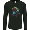 Native American Demon Indian Biker Mens Long Sleeve T-Shirt Black
