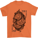 Nature is Art Mushroom Fungi Mycology Mens T-Shirt 100% Cotton Orange