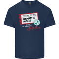 Naughty Nice Funny Christmas Santa Claus Kids T-Shirt Childrens Navy Blue