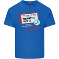 Naughty Nice Funny Christmas Santa Claus Kids T-Shirt Childrens Royal Blue