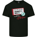 Naughty Nice Funny Christmas Santa Claus Mens Cotton T-Shirt Tee Top Black