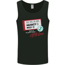 Naughty Nice Funny Christmas Santa Claus Mens Vest Tank Top Black