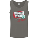 Naughty Nice Funny Christmas Santa Claus Mens Vest Tank Top Charcoal