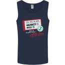 Naughty Nice Funny Christmas Santa Claus Mens Vest Tank Top Navy Blue