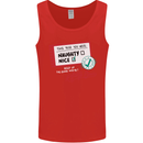Naughty Nice Funny Christmas Santa Claus Mens Vest Tank Top Red