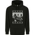 Naughty Santa Peeing in the Snow Christmas Childrens Kids Hoodie Black