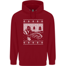 Naughty Santa Peeing in the Snow Christmas Childrens Kids Hoodie Red
