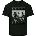 Naughty Santa Peeing in the Snow Christmas Kids T-Shirt Childrens Black