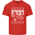 Naughty Santa Peeing in the Snow Christmas Kids T-Shirt Childrens Red