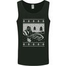 Naughty Santa Peeing in the Snow Christmas Mens Vest Tank Top Black