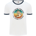 Funny Fishing Bet Your Bass Im Going Fisherman Mens Ringer T-Shirt White/Navy Blue