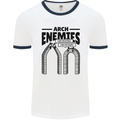 Arch Enemies Funny Architect Builder Mens Ringer T-Shirt White/Navy Blue