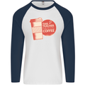 This Teacher Needs Coffee Funny Teaching Mens L/S Baseball T-Shirt White/Navy Blue