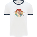 Drum Salute Drummer Drumming Mens Ringer T-Shirt White/Navy Blue