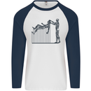 Robot Maintenance AI Futuristic SC-FI Mens L/S Baseball T-Shirt White/Navy Blue