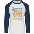 Aged to Perfection 19th Birthday 2004 Mens L/S Baseball T-Shirt White/Navy Blue