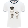 Anatolian Shepherd Dog and Puppy Mens Ringer T-Shirt White/Navy Blue