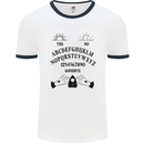 Ouija Board Dark Black Magic Voodoo Mens Ringer T-Shirt White/Navy Blue