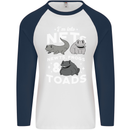 NFT Newts Frogs Toads Mens L/S Baseball T-Shirt White/Navy Blue