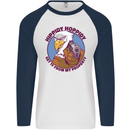 Hippidy Hoppidy Get Off My Property Gun Rights Mens L/S Baseball T-Shirt White/Navy Blue