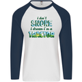 I Dont Snore I Dream Tractor Farmer Farming Mens L/S Baseball T-Shirt White/Navy Blue